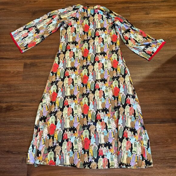 Natori Dynasty Zip Caftan Size Small - Picture 3 of 6